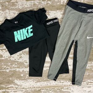 Nike Girls Size Small Lot Nike Pro